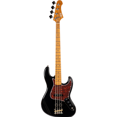 Jet Guitars JJB-300 BK JB-stijl Bas Zwart, Rozenw. FB