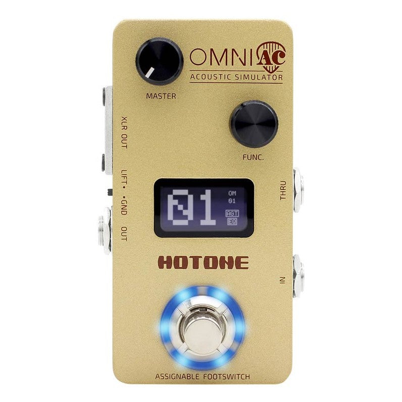 HoTone OMP-5 acoustic simulator pedal OMNI AC, with 9V PSU