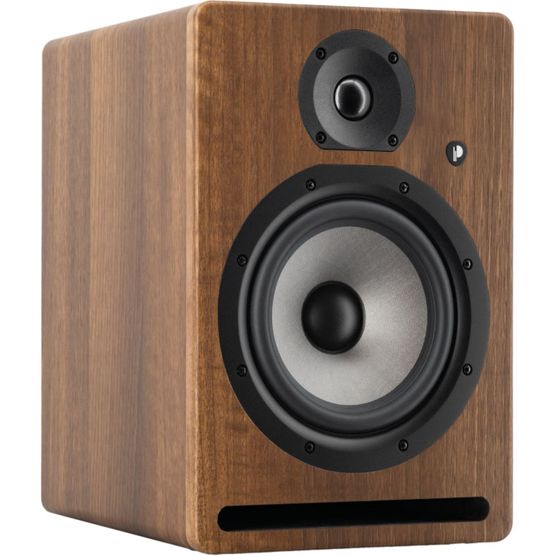 Prodipe Pro 7 V4 WW Actieve Bi-Amped 6,5" Studio Monitor in Walnoot Houtafwerking