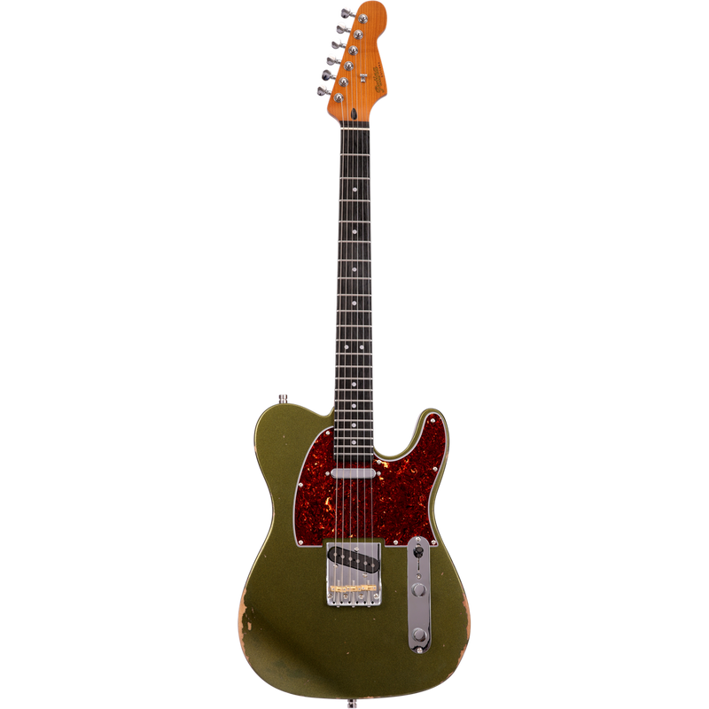 Patina PT-6 SGR R T-stijl SS Alnico V Sherwood Groen Nitro Relic