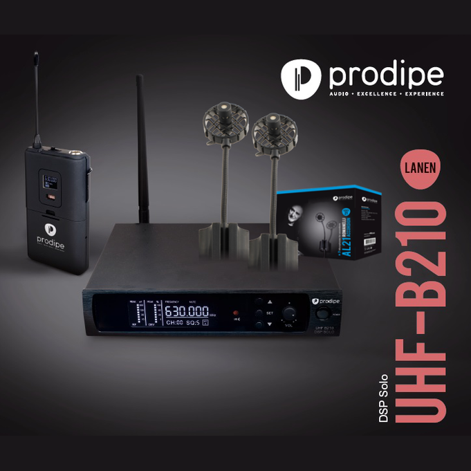 Prodipe B210 UHF Solo Pack AL21 UHF 2-mic Accordeon system with AL21 mics