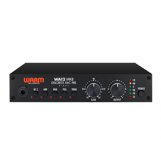 Warm Audio WA12 MKII Black Enkelkanaals Amerikaanse Microfoon Voorversterker