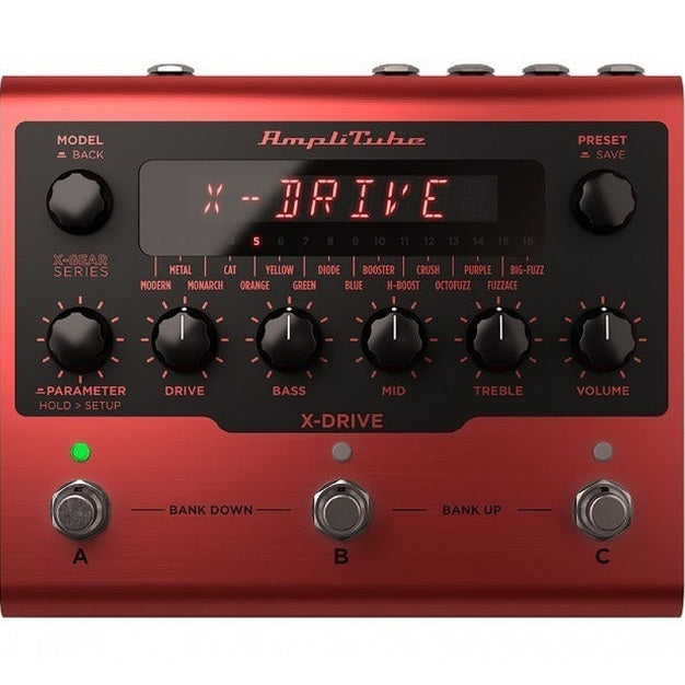 IK-Multimedia Amplitube X-DRIVE Boutique pedal with 16 overdrive and distortion effects