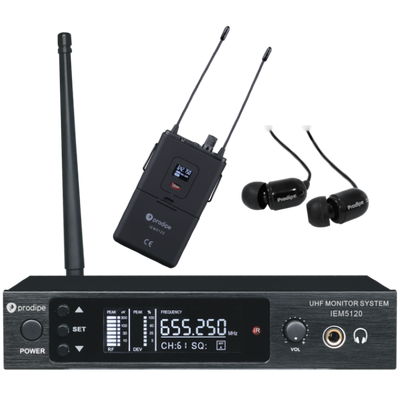 Prodipe IEM 5120 UHF mono In-ear Monitor system with IEM3 earplugs