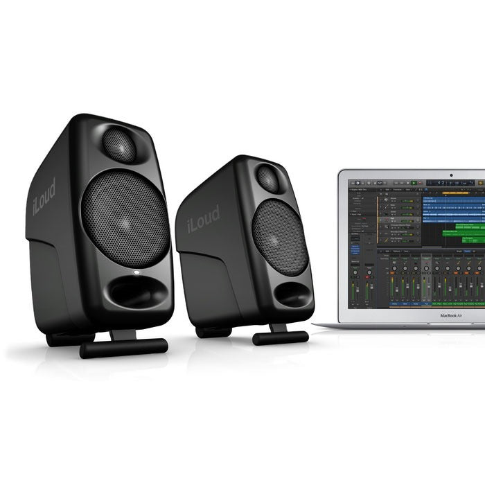IK-Multimedia iLoud Micro Monitor Ultra-compact, hoogwaardige referentiemonitors voor studio (paar) - 50W - Ingangen: Line (RCA & TRS 3,5mm), Bluetooth