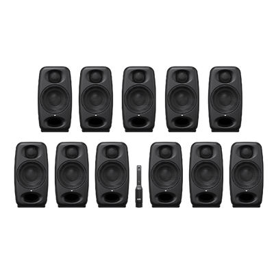 IK-Multimedia iLoud Micro Monitor Pro Black (Immersive bndl) Immersieve audio set Actieve 3" monitors met akoestische correctie en meetmicrofoon
