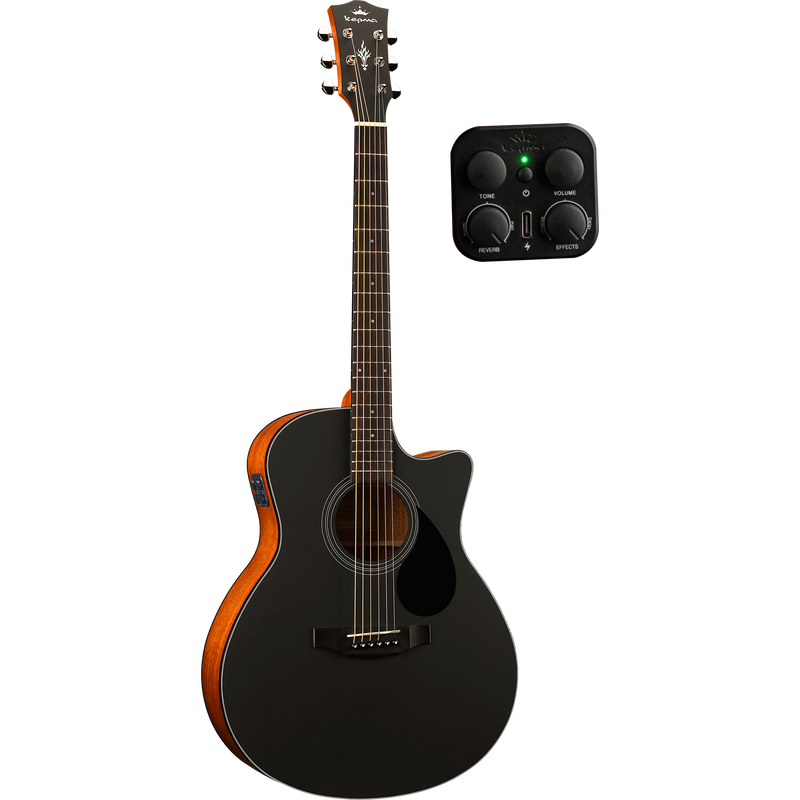 KEPMA GUITARS PLYTONE SERIES - EACE+ K10 GRAND AUDITORIUM BLACK electro-acoustic guitar