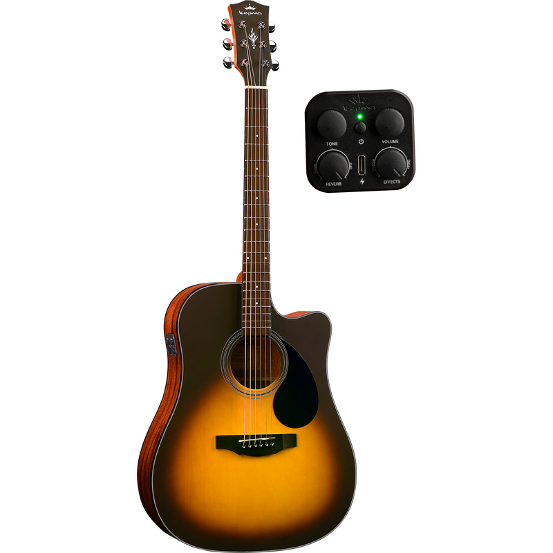 KEPMA GUITARS PLYTONE SERIES - EDCE+ K10 DREADNOUGHT SUNBURST electro-acoustic guitar
