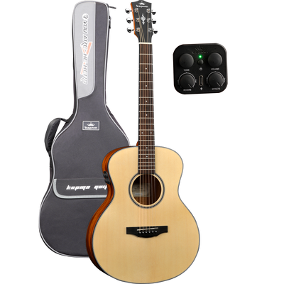 KEPMA GUITARS TRAVEL SERIES - ES36E-K10 MINI OM NATURAL electro-acoustic guitar