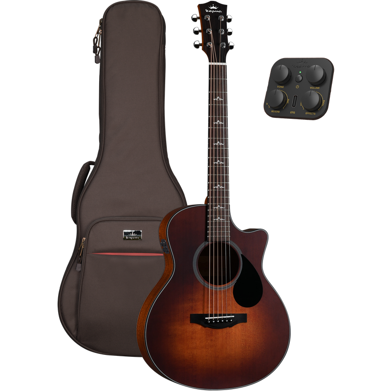 KEPMA GUITARS TRAVEL SERIES - FCE MINI K10PRO VINTAGE BURST electro-acoustic guitar