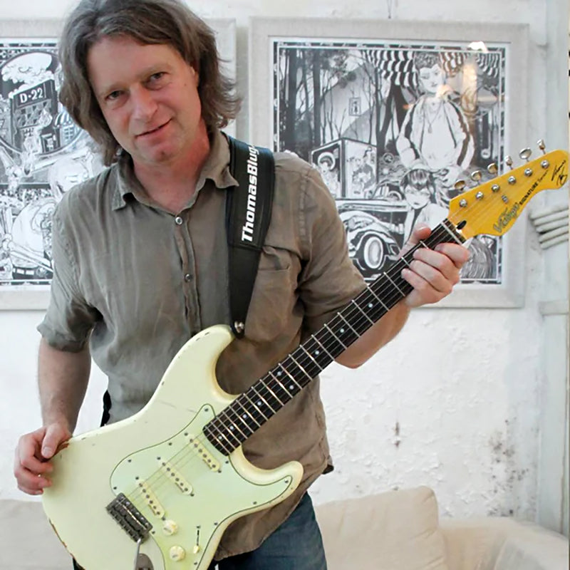 Vintage V6 Thomas Blug Signature ~ Distressed Vintage White westerhaven-muziek
