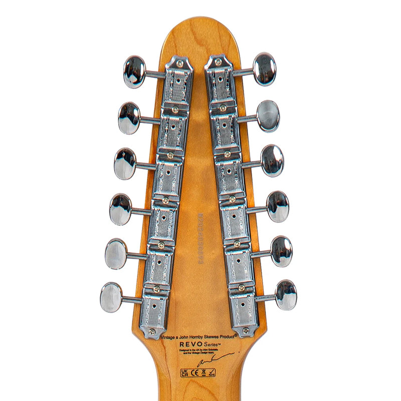 Vintage REVO Series 'Surfmaster Thinline' 12-String ~ RevoGlo westerhaven-muziek