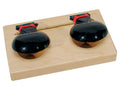 Hayman PA-308 concert castagnettes, één paar gemonteerd op blok, plastic