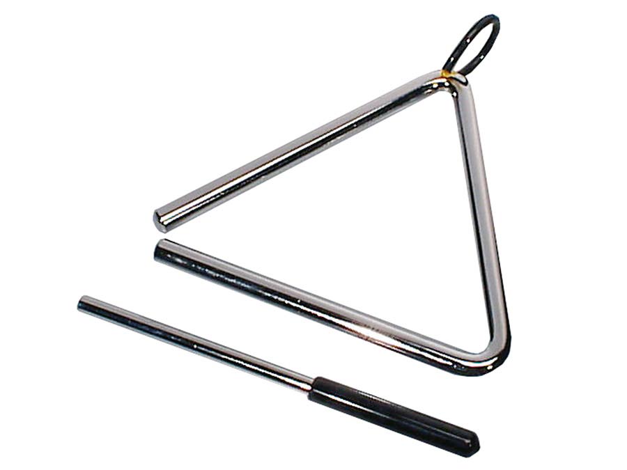 Hayman PA-391 professionele 6" triangel, verchroomd, met klopper, diameter: 11 mm.