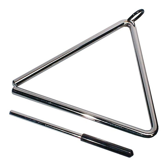 Hayman PA-392 professionele 8" triangel, verchroomd, met klopper, diameter: 12 mm. westerhaven-muziek