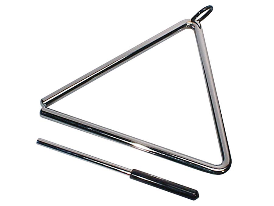 Hayman PA-392 professionele 8" triangel, verchroomd, met klopper, diameter: 12 mm.