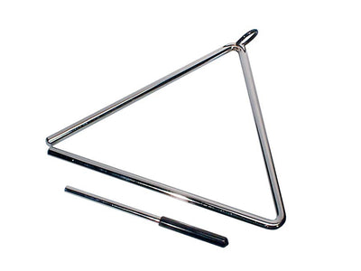 Hayman PA-393 professionele 10" triangel, verchroomd, met klopper, diameter: 12.7mm