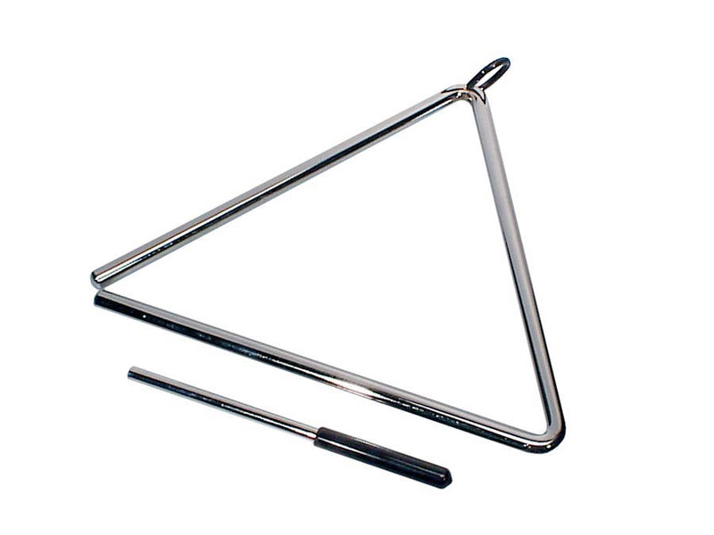 Hayman PA-393 professionele 10" triangel, verchroomd, met klopper, diameter: 12.7mm