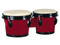 Hayman BG-402-RD bongo, hardhout, 6,5"+7,5", rood, natuurvel, zwarte hardware