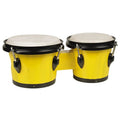 Hayman BG-402-YE bongo, hardhout, 6,5"+7,5", geel, natuurvel, zwarte hardware westerhaven-muziek