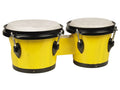 Hayman BG-402-YE bongo, hardhout, 6,5"+7,5", geel, natuurvel, zwarte hardware