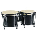 Hayman BG-405-BK bongo, hardhout, 7"+8,5", zwart, natuurvel, zwarte hardware westerhaven-muziek