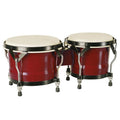 Hayman BG-405-RD bongo, hardhout, 7"+8,5", rood, natuurvel, zwarte hardware westerhaven-muziek