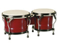 Hayman BG-405-RD bongo, hardhout, 7"+8,5", rood, natuurvel, zwarte hardware