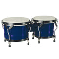 Hayman BG-405-BU bongo, hardhout, 7"+8,5", blauw, natuurvel, zwarte hardware westerhaven-muziek
