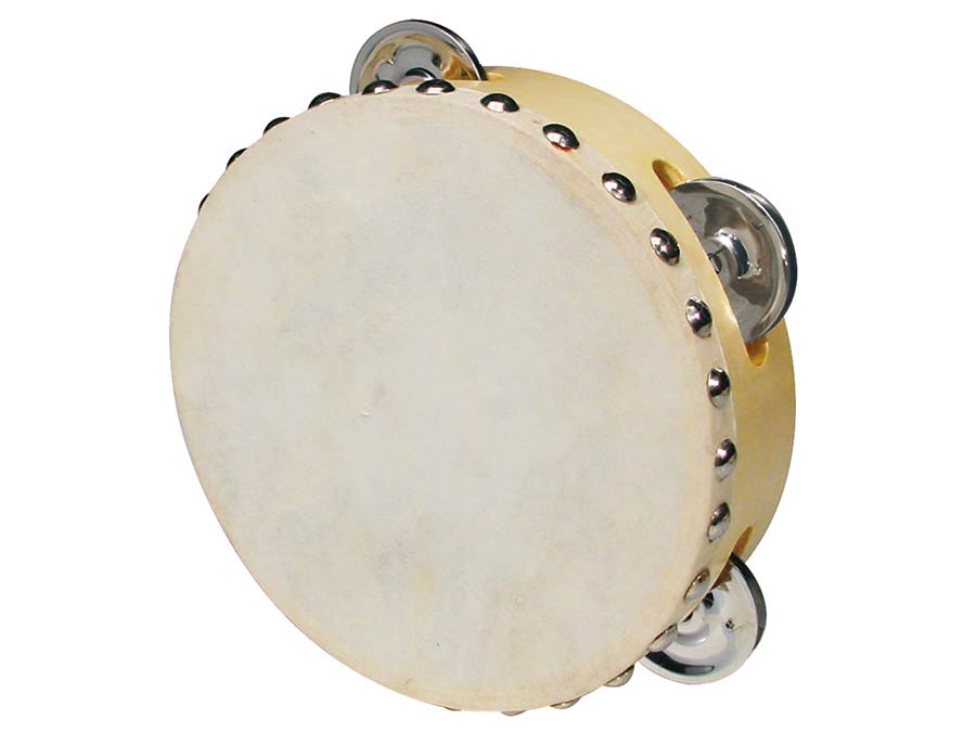Hayman CSN-0604 tamboerijn, natuurvel, 6", 4 schellen, hout westerhaven-muziek