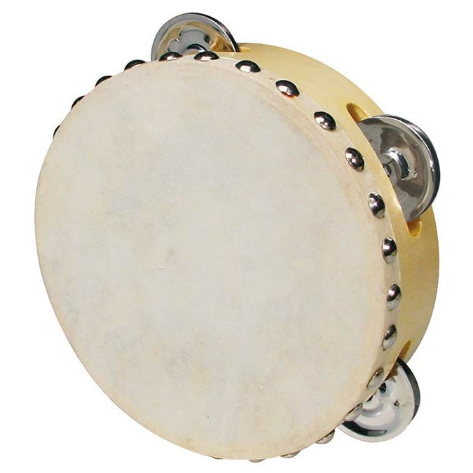 Hayman CSN-0604 tamboerijn, natuurvel, 6", 4 schellen, hout westerhaven-muziek