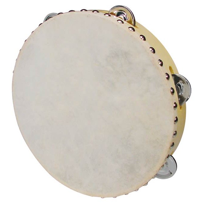 Hayman CSN-1006 tamboerijn, natuurvel, 10", 6 schellen, hout westerhaven-muziek