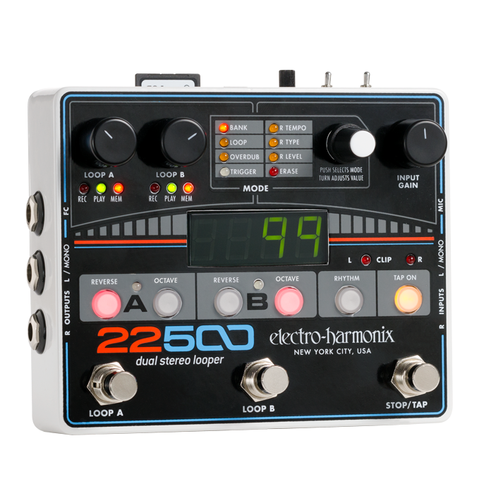 Electro Harmonix 22500 LOOPER Dual Stereo Looper with drum loops, verse/chorus switching and SD Card storage