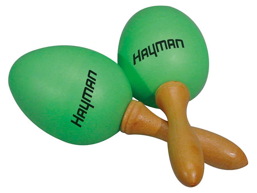 Hayman SE-2-GR schudeieren, plastic, groen, paar, met steel, 35 grams