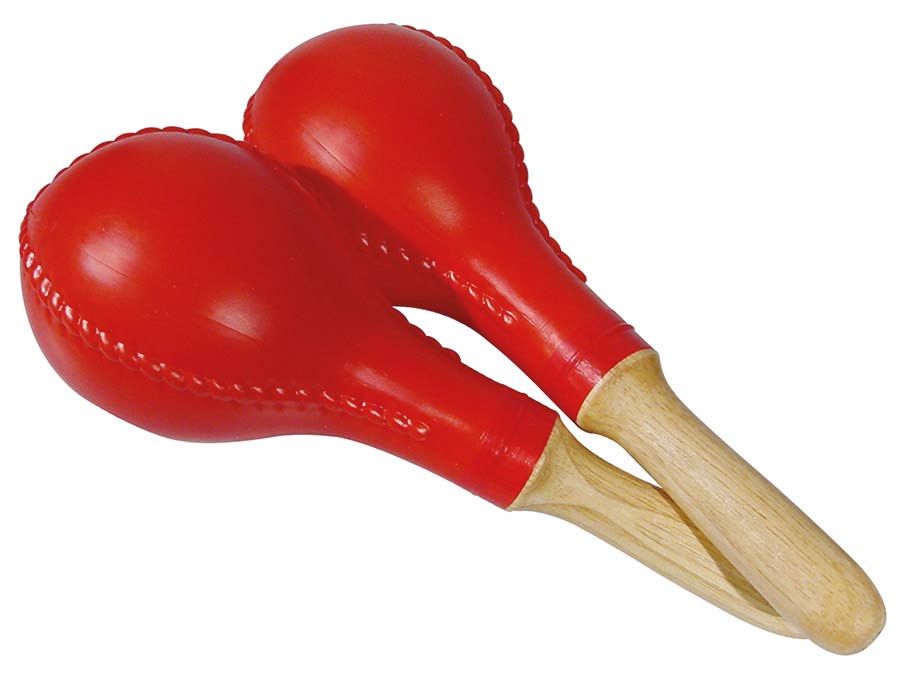 Hayman MR-11 maracas, plastic, groot model, rood, paar