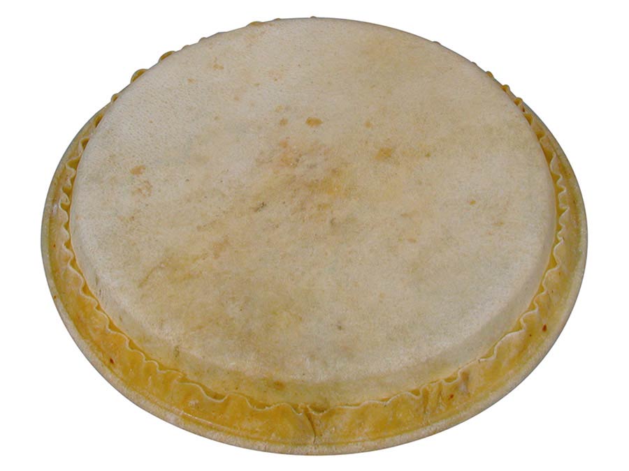 Hayman 405-K natuurvel voor bongo. met aluminum ring rond de onderkant. klein. 7.5 inch