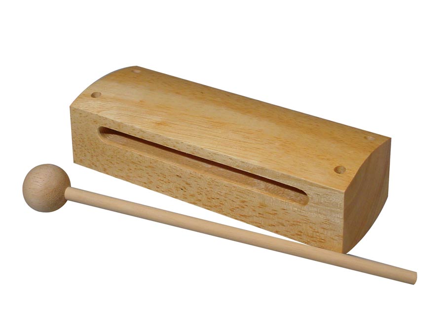 Hayman PA-40 woodblock, hout, rechthoekig, met klopper
