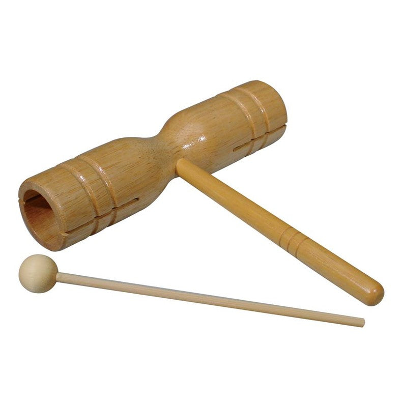Hayman PA-36 2-tonige buisvormige woodblock, hout, T-model, medium, met klopper westerhaven-muziek