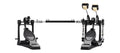 Hayman BDP-200 dubbel bassdrumpedaal, dubbele ketting, semi-professioneel model