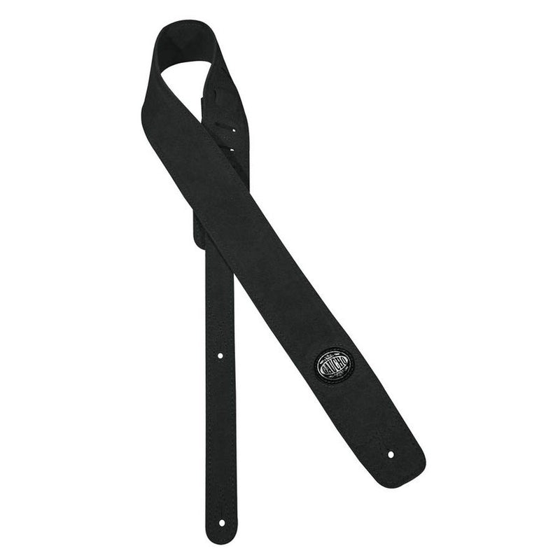 Gaucho GST-610-BK guitar strap, black suede top, black suede back