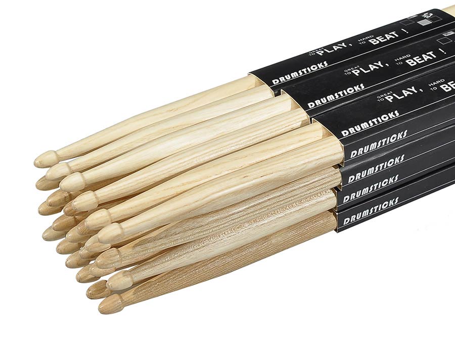 Hayman HAY-305-B 5-B drumstokken, hickory, 12 paar, 15,8 x 404 mm