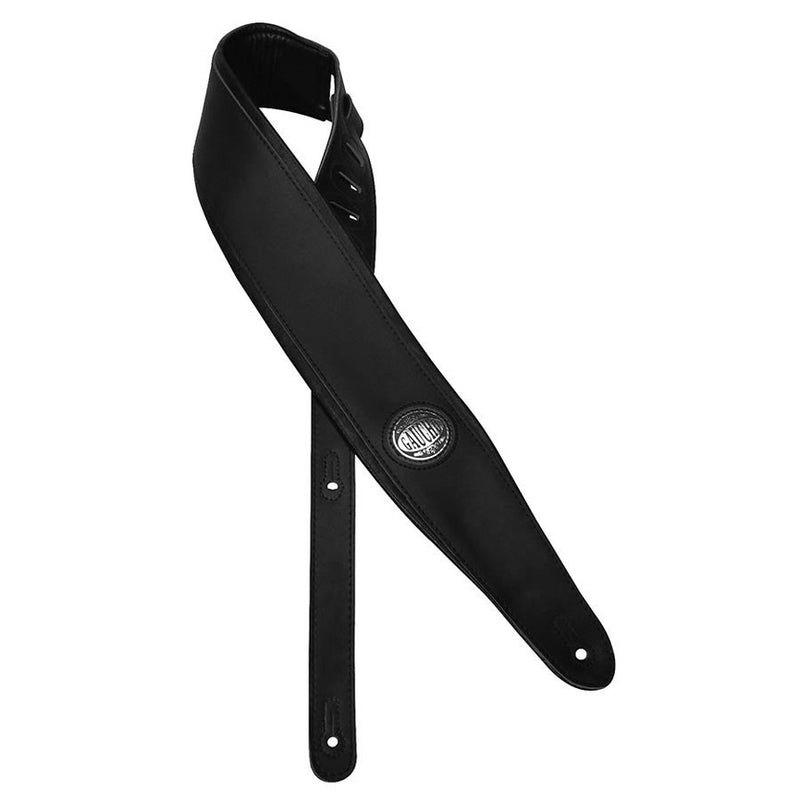 Gaucho GST-600-XB extra long guitar strap, length: 180 cm, black faux leather, black padded back
