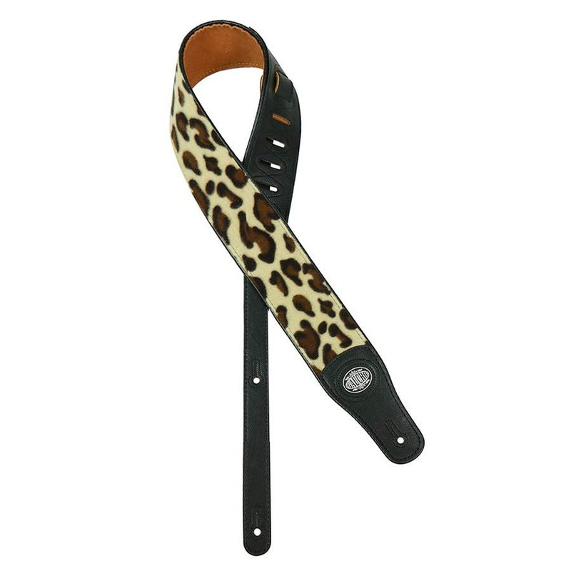 Gaucho GST-340-LE guitar strap, leopard faux fur