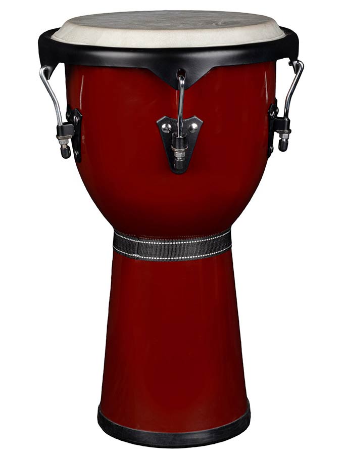 Hayman DJ-13-WR djembe, 12", hardhout, wijnrood
