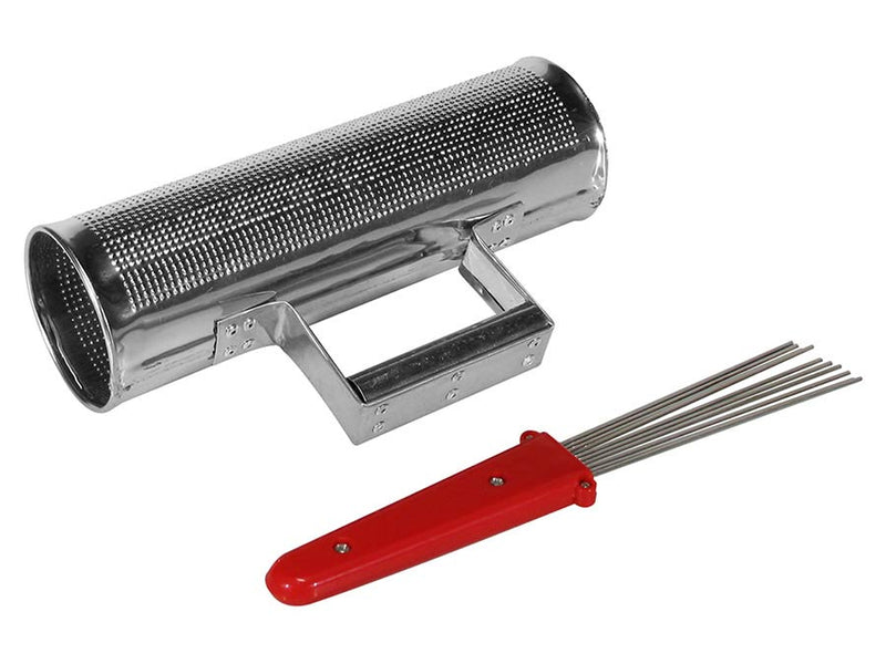 Hayman SGS-310 guira shaker, staal, 3" x 10", met brush