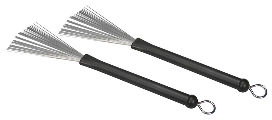 Hayman BRH-5-MT brushes, metalen haren, rubber handvat, paar, uitschuifbaar