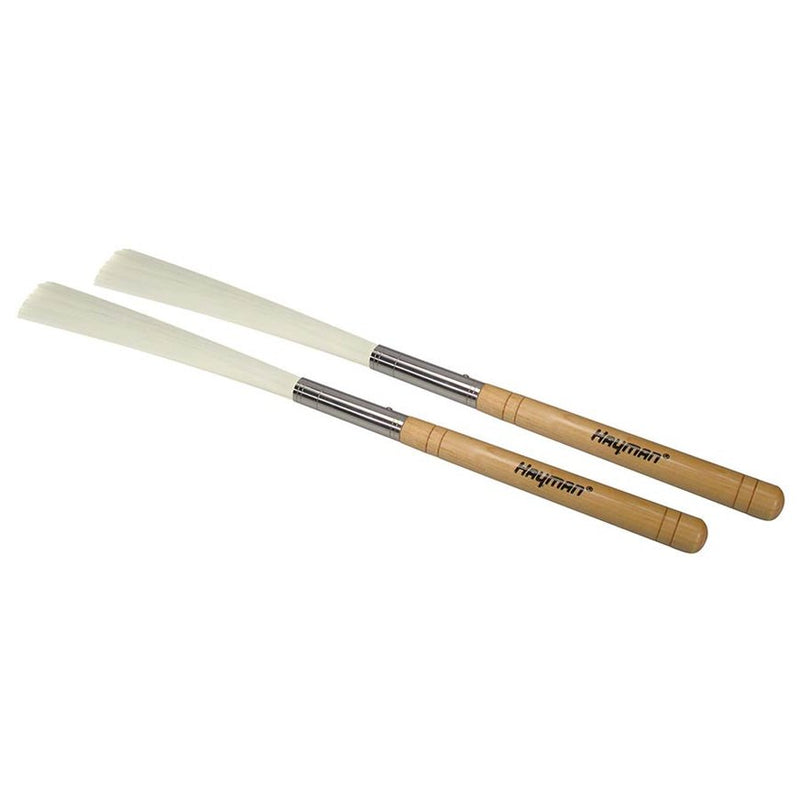 Hayman BRH-7-CN brushes, clear nylon haren, houten handvat, paar, zacht