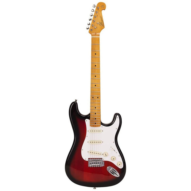 SX SST5734-2TS electric guitar 57 vint. style, 3/4 scale, 3 single coil PU, vintage tremolo, sunburst, gig bag