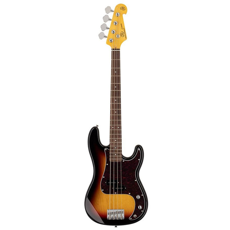 SX SPB6234-3TS 3/4 scale length vintage 62 P-style electric bass guitar, with split single coil pickup, with bag,