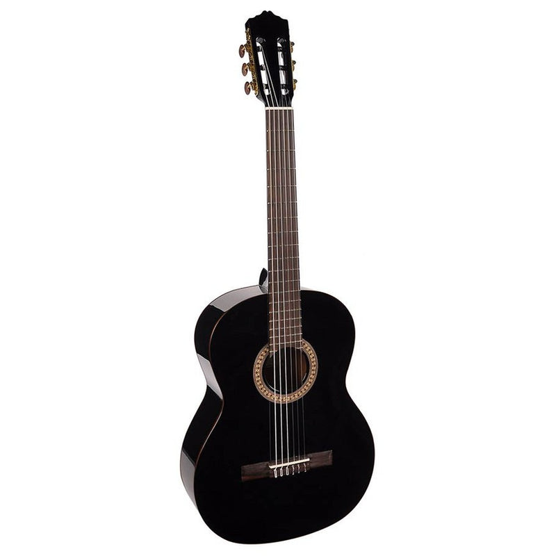 Salvador Cortez CC-22-BK klassieke gitaar. massief ceder top. sapele b&s. zwart hoogglans